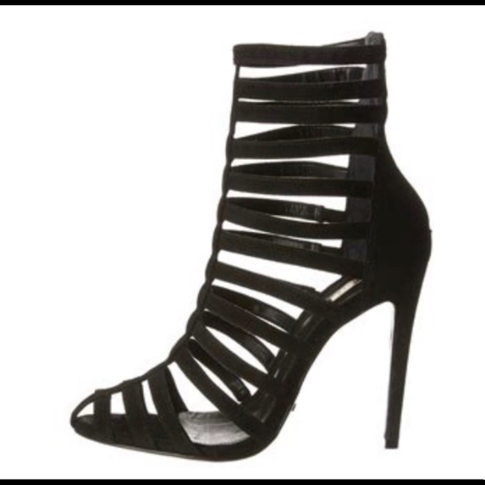 Schutz Faisa Cage Booties, RED, size 8.5